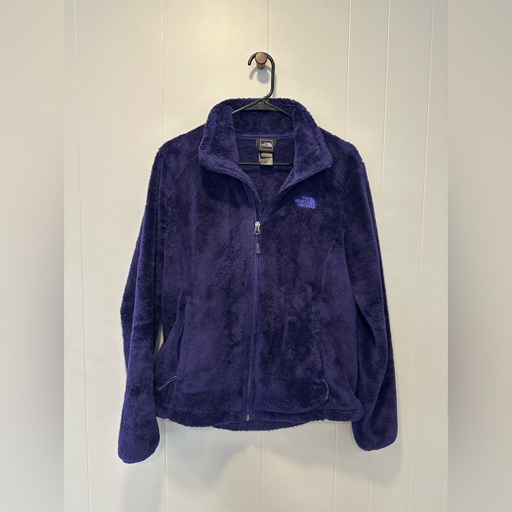 The North Face fuzzy purple jacket